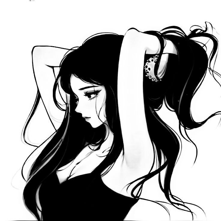 Avatar trắng đen nữ xinh đẹp